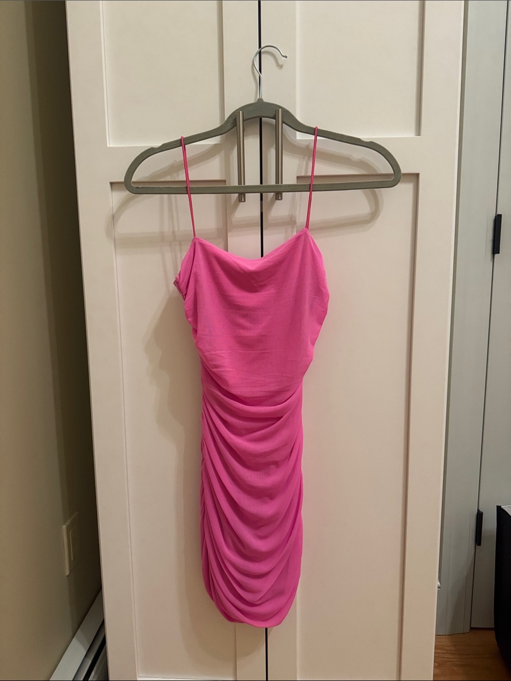 Princess PollyHot Pink Ruched Mini Body Con Dress